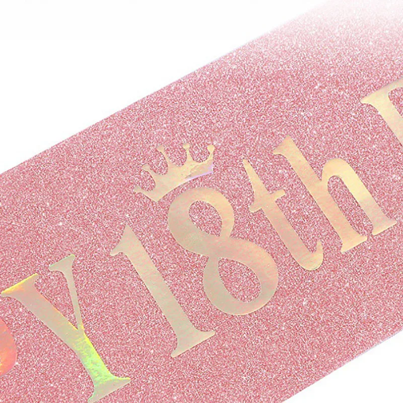 Happy 10th 13th 16th 21st 30th - Birthday Sash Glitter บทวิจารณ์และราคา