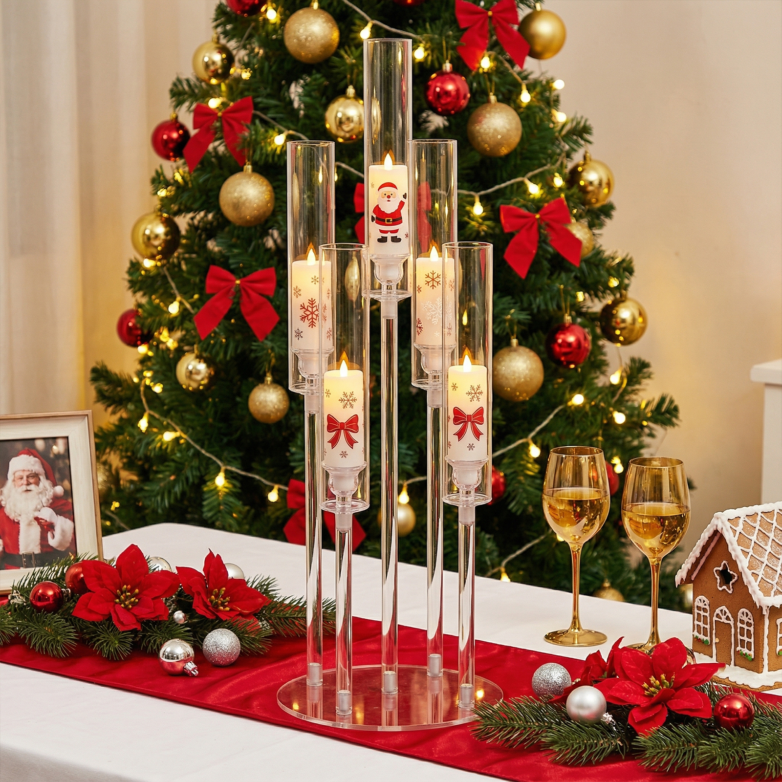 20/10PCS 5 Arm Acrylic Candles - Centerpiece Stick บทวิจารณ์และราคา