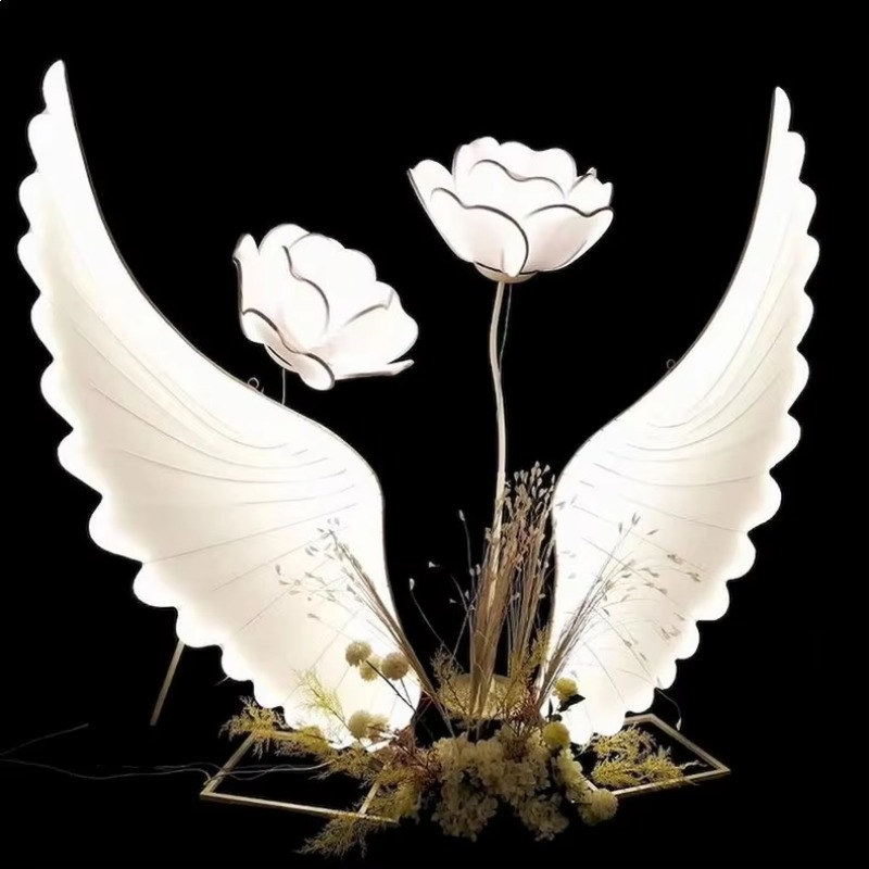 Glowing Angel Wings Light Prop - Event & Party Supply บทวิจารณ์และราคา