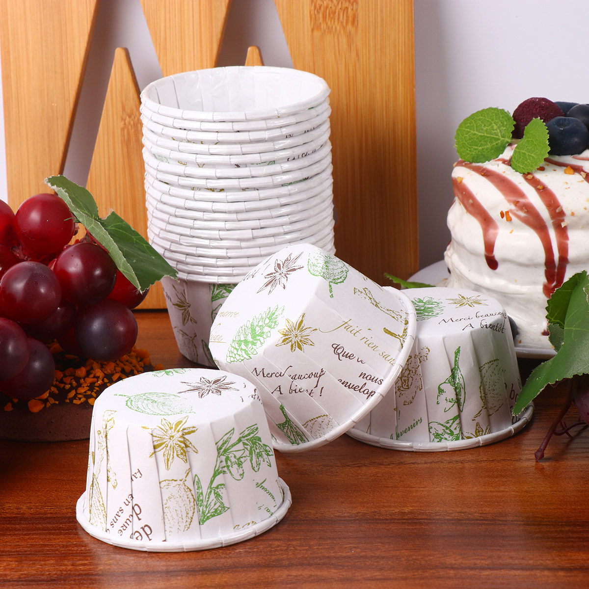 50Pcs Disposable Muffin Boxes  - Plastic Cup 50Pcs บทวิจารณ์และราคา