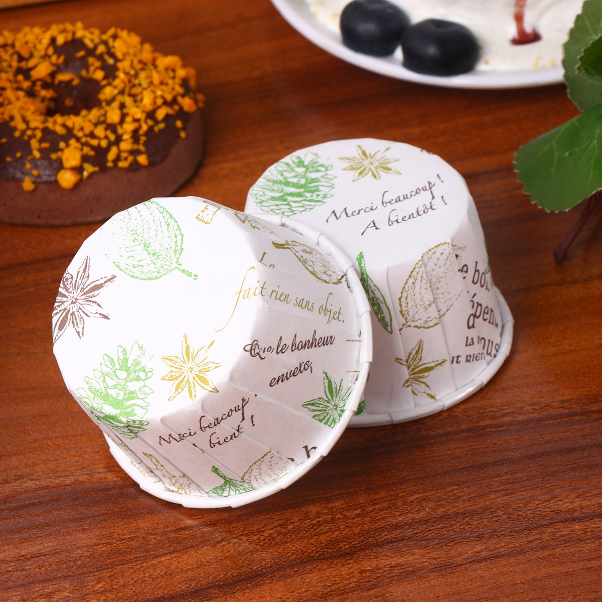 50Pcs Disposable Muffin Boxes  - Plastic Cup 50Pcs บทวิจารณ์และราคา