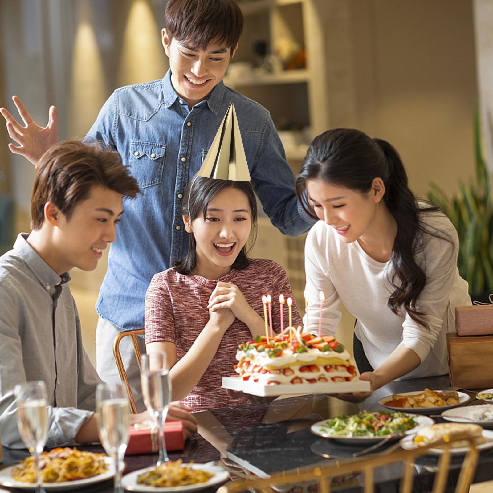 8 Pcs Birthday Hat Mini Assort - Party Hat Cone บทวิจารณ์และราคา
