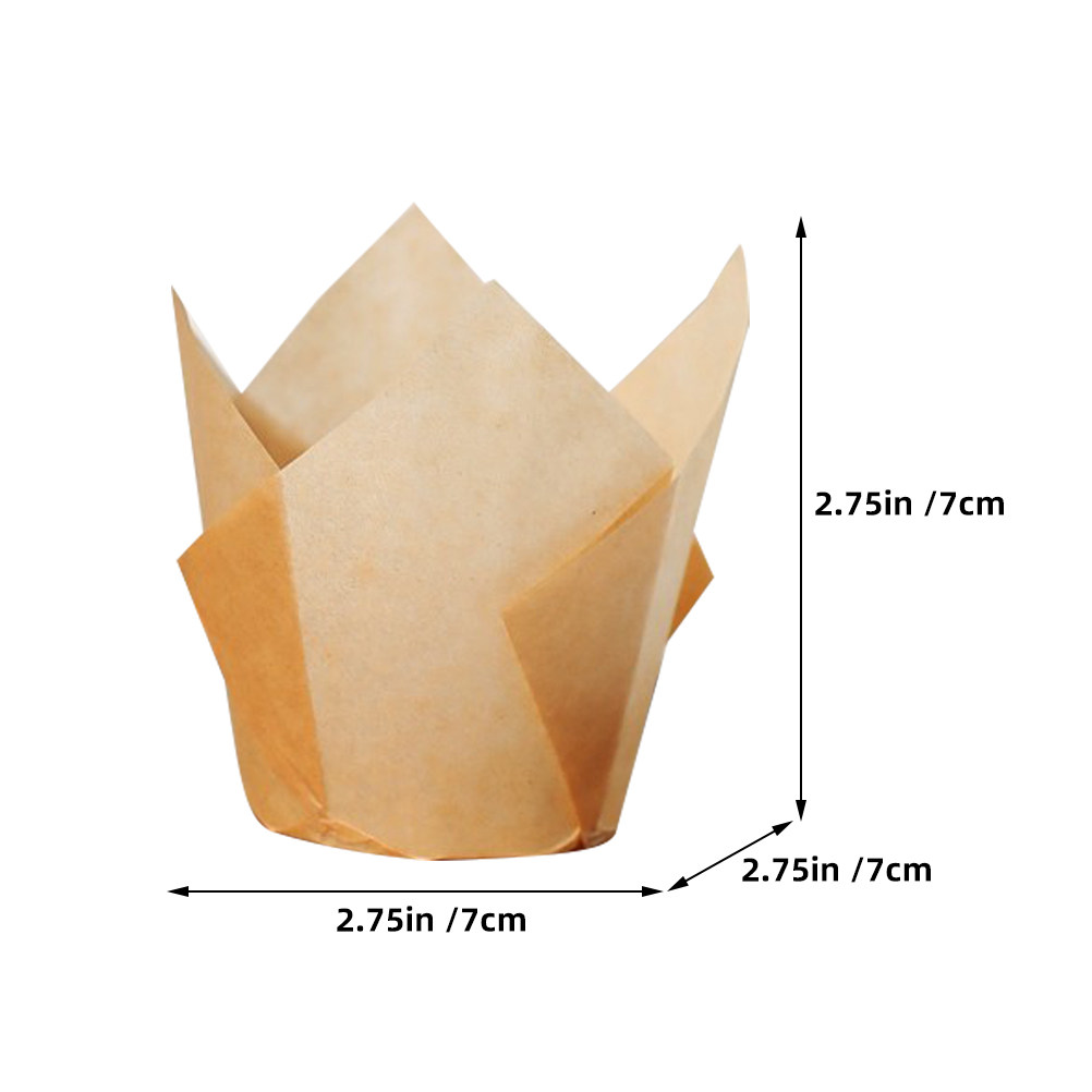 50Pcs Tulip Shaped Cupcake Lin - Plastic Cup 50Pcs บทวิจารณ์และราคา