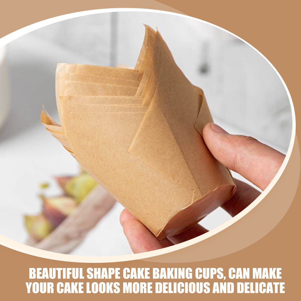 50Pcs Tulip Shaped Cupcake Lin - Plastic Cup 50Pcs บทวิจารณ์และราคา