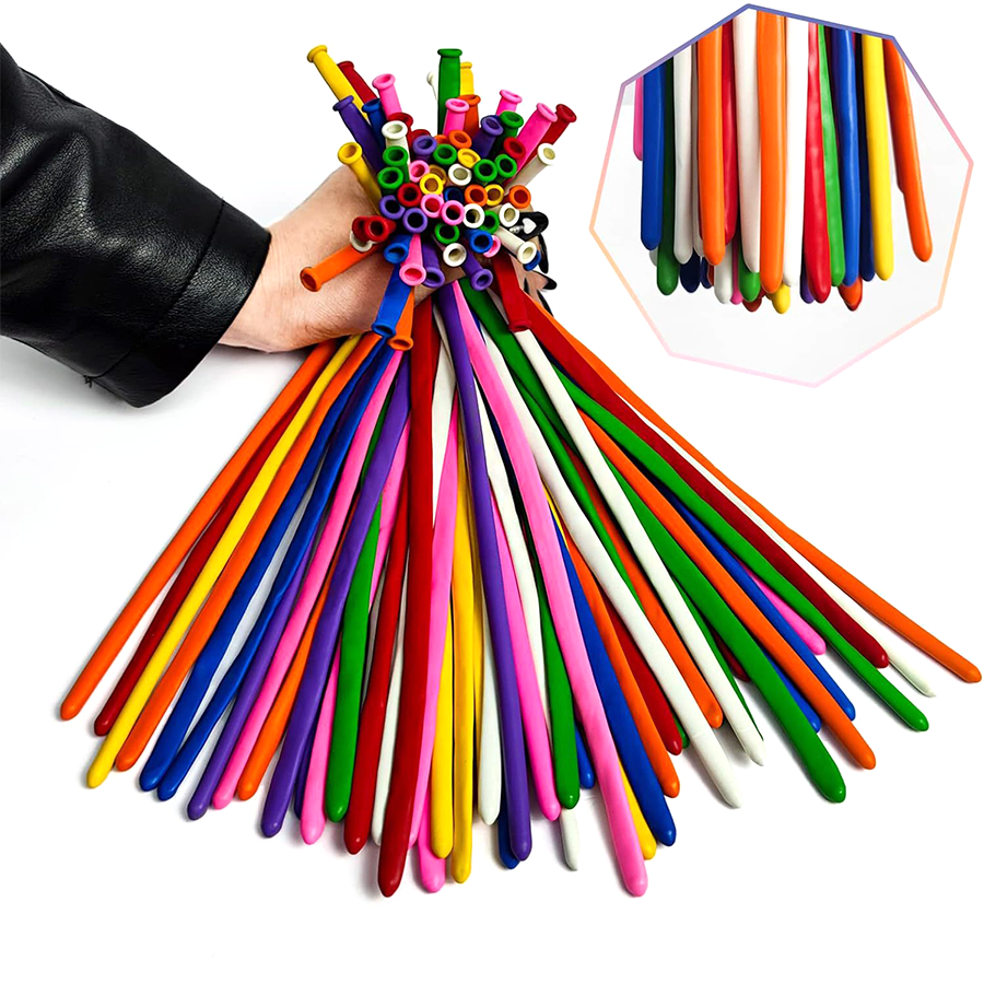 50/101pcs Long Strip Balloon w - Balloon Pump Hand บทวิจารณ์และราคา