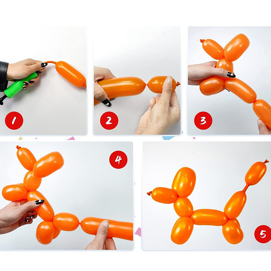 50/101pcs Long Strip Balloon w - Balloon Pump Hand บทวิจารณ์และราคา