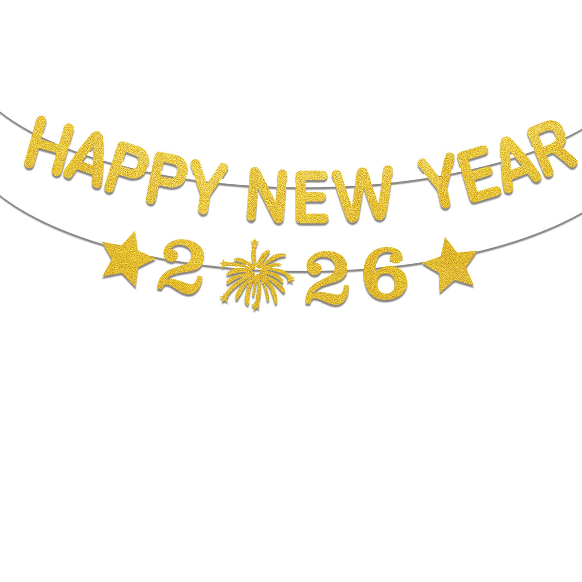 1Set 2026 Happy New Year Decor - Party Banner Gold บทวิจารณ์และราคา