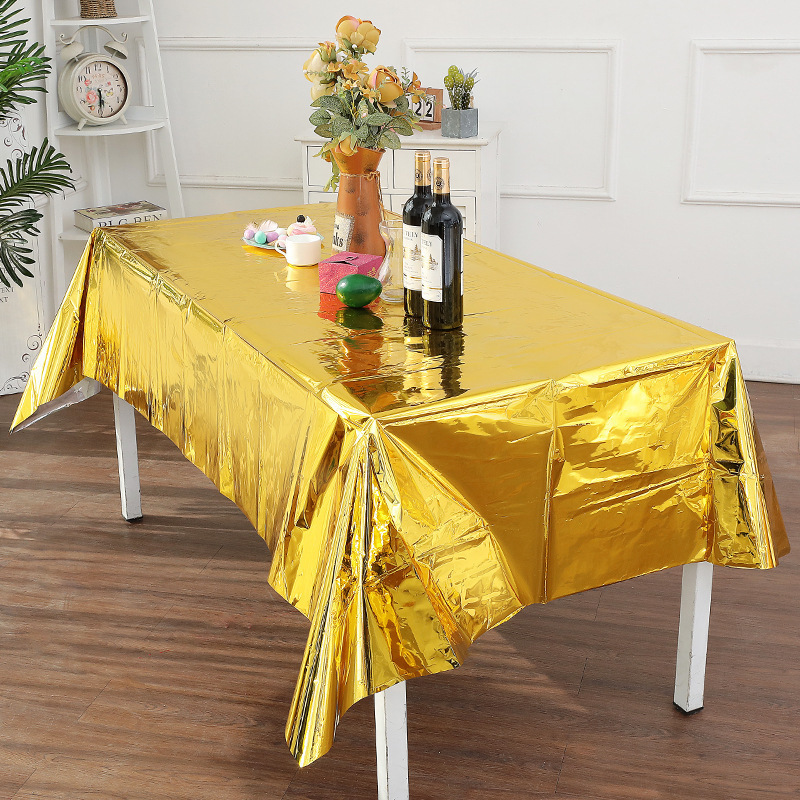 137cm*183cm Rose Gold Sliver D - Table Cloth Disposable บทวิจารณ์และราคา