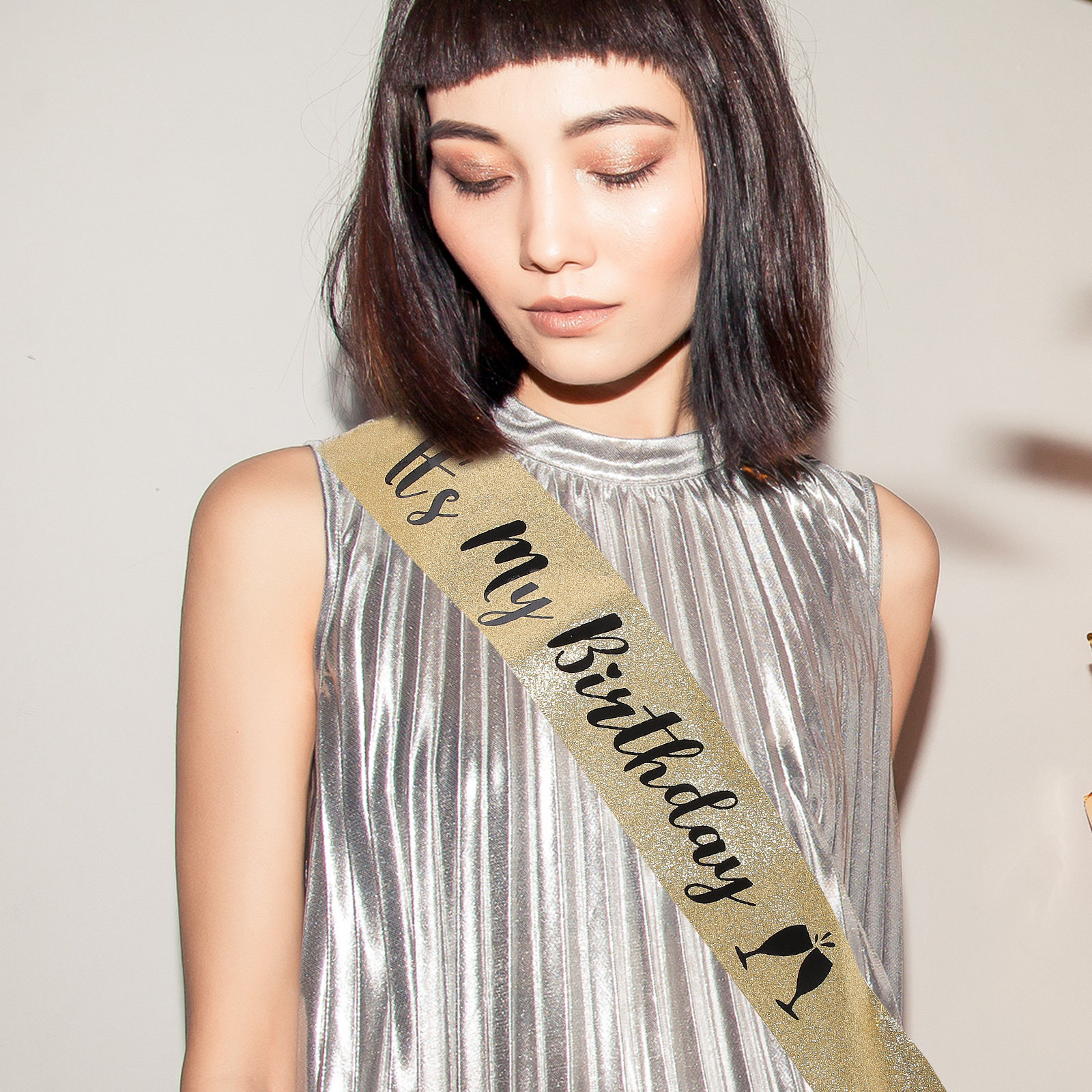 1Pcs Birthday Party Sash Glitt - Birthday Sash Glitter บทวิจารณ์และราคา