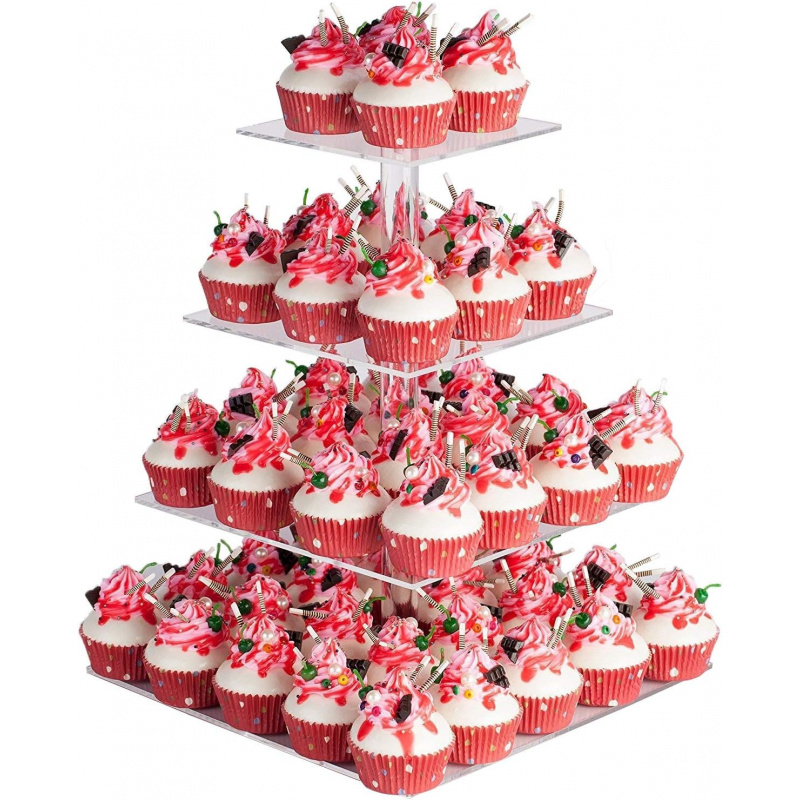 YestBuy 4 Tier Acrylic Cupcake - Cupcake Stand Tier บทวิจารณ์และราคา