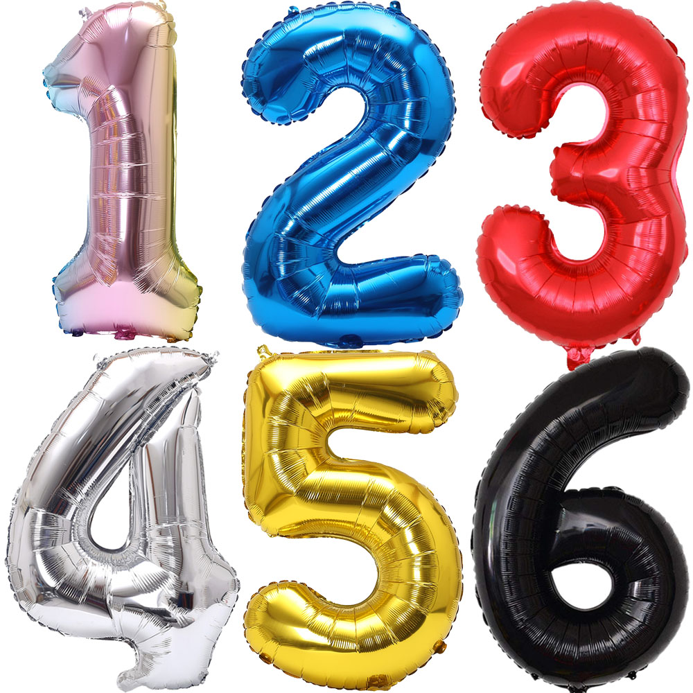 32inch Rainbow Gradient Number - Balloon Pump Hand บทวิจารณ์และราคา