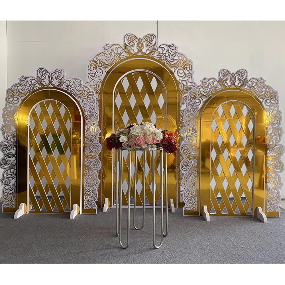 Hot Sale Gold Trim Flower Acry - Party Event Supplier บทวิจารณ์และราคา
