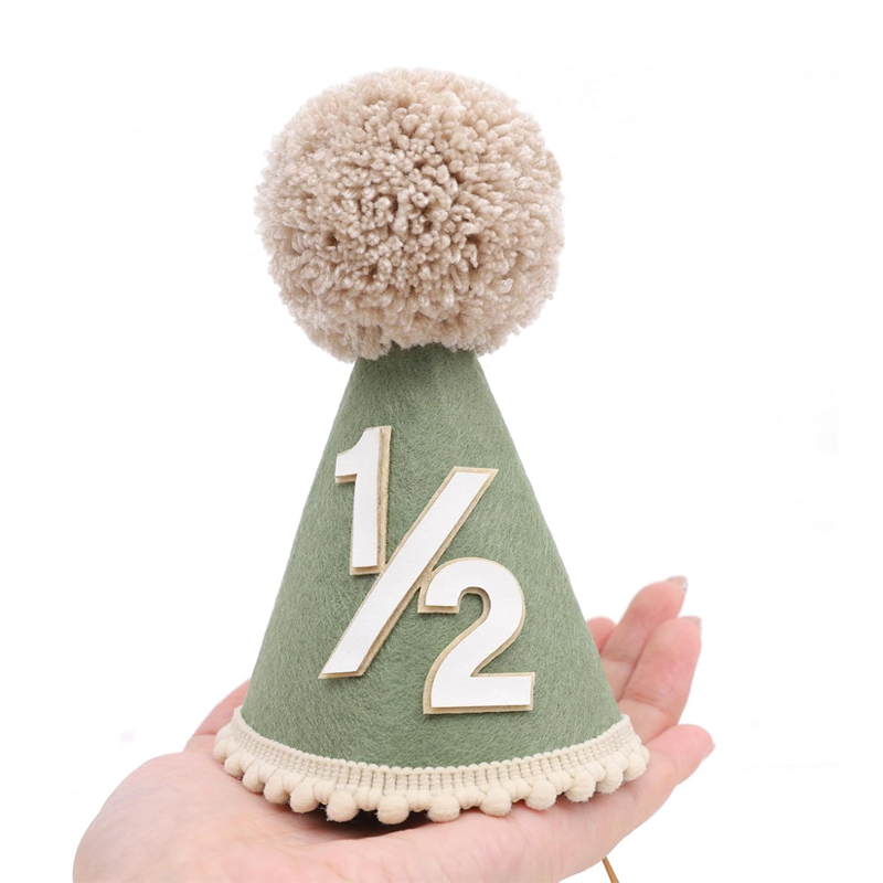 1/2 Birthday Hat Mini Cone Hat - Party Hat Cone บทวิจารณ์และราคา