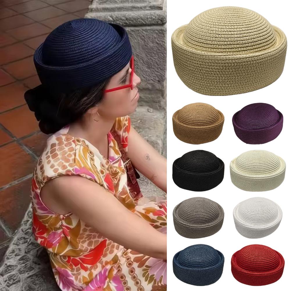 Solid Color Straw Bucket Hat S - Paper Straw Color บทวิจารณ์และราคา