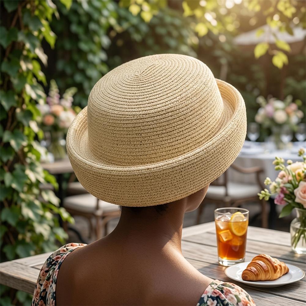 Solid Color Straw Bucket Hat S - Paper Straw Color บทวิจารณ์และราคา