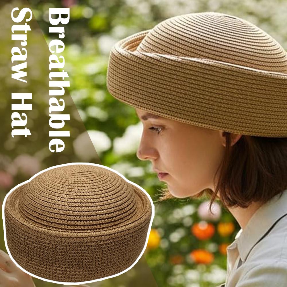 Solid Color Straw Bucket Hat S - Paper Straw Color บทวิจารณ์และราคา