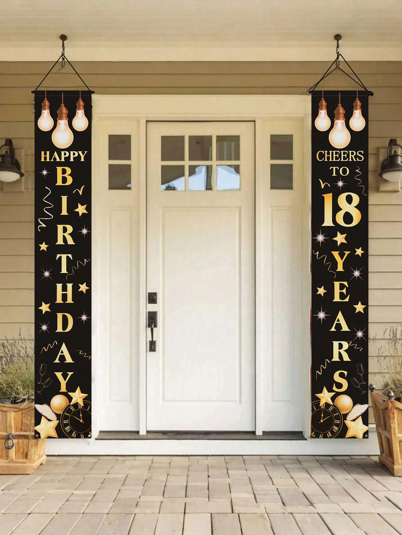 1 Pair of 18Th Birthday Celebr - Party Banner Gold บทวิจารณ์และราคา