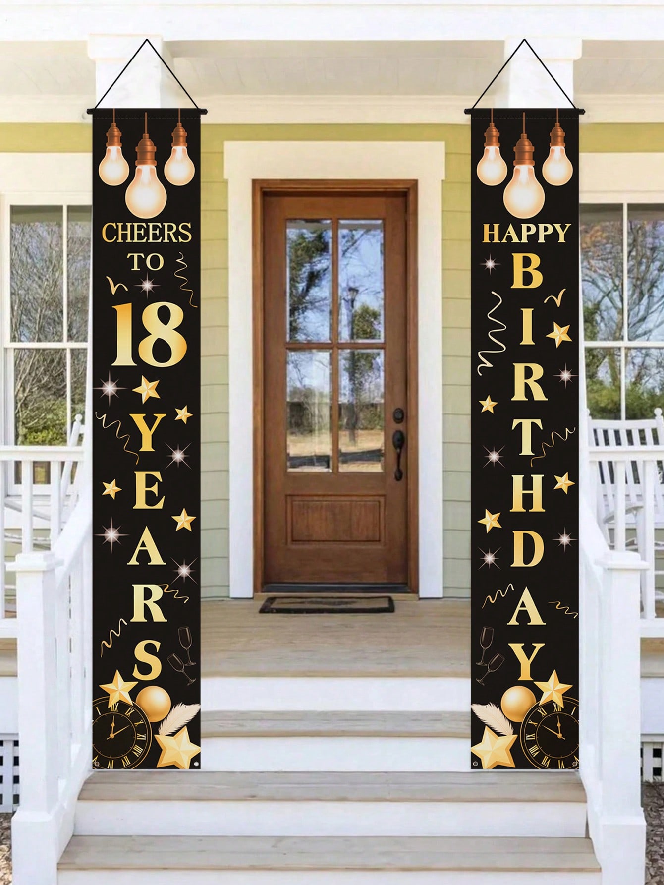 1 Pair of 18Th Birthday Celebr - Party Banner Gold บทวิจารณ์และราคา