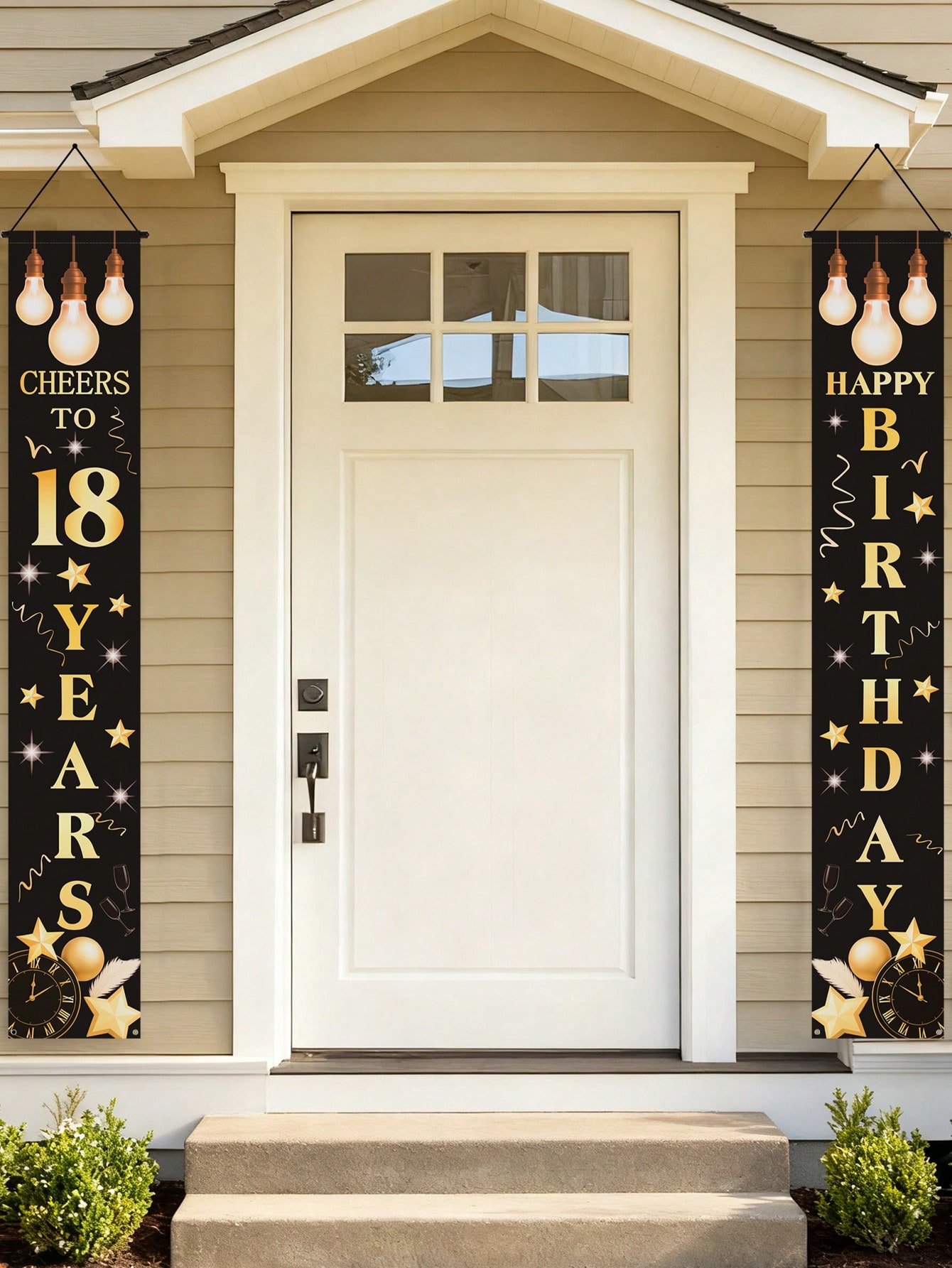 1 Pair of 18Th Birthday Celebr - Party Banner Gold บทวิจารณ์และราคา
