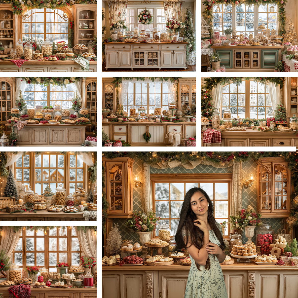 Christmas-Themed Dessert Table - Dessert Table Backdrop บทวิจารณ์และราคา
