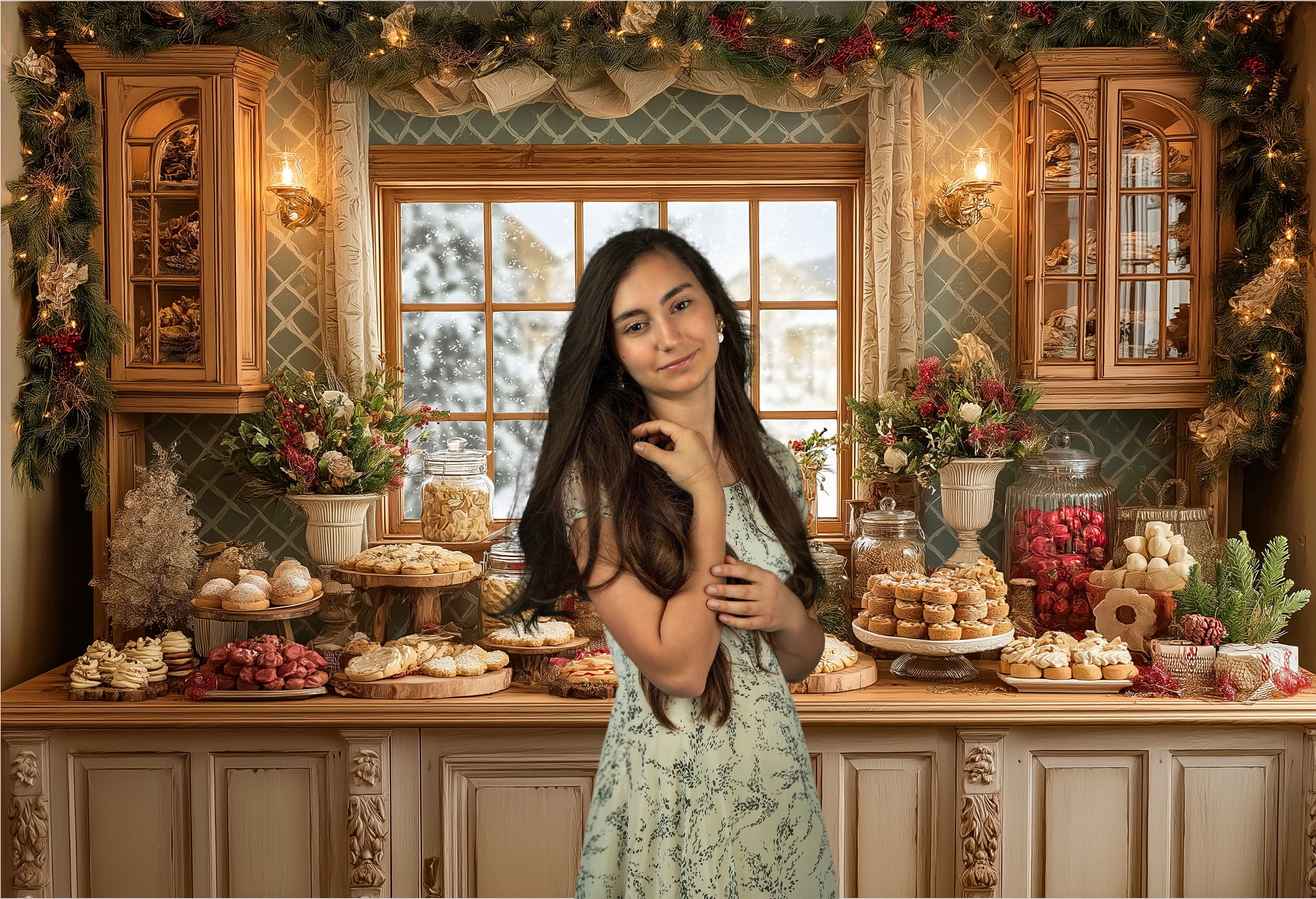 Christmas-Themed Dessert Table - Dessert Table Backdrop บทวิจารณ์และราคา