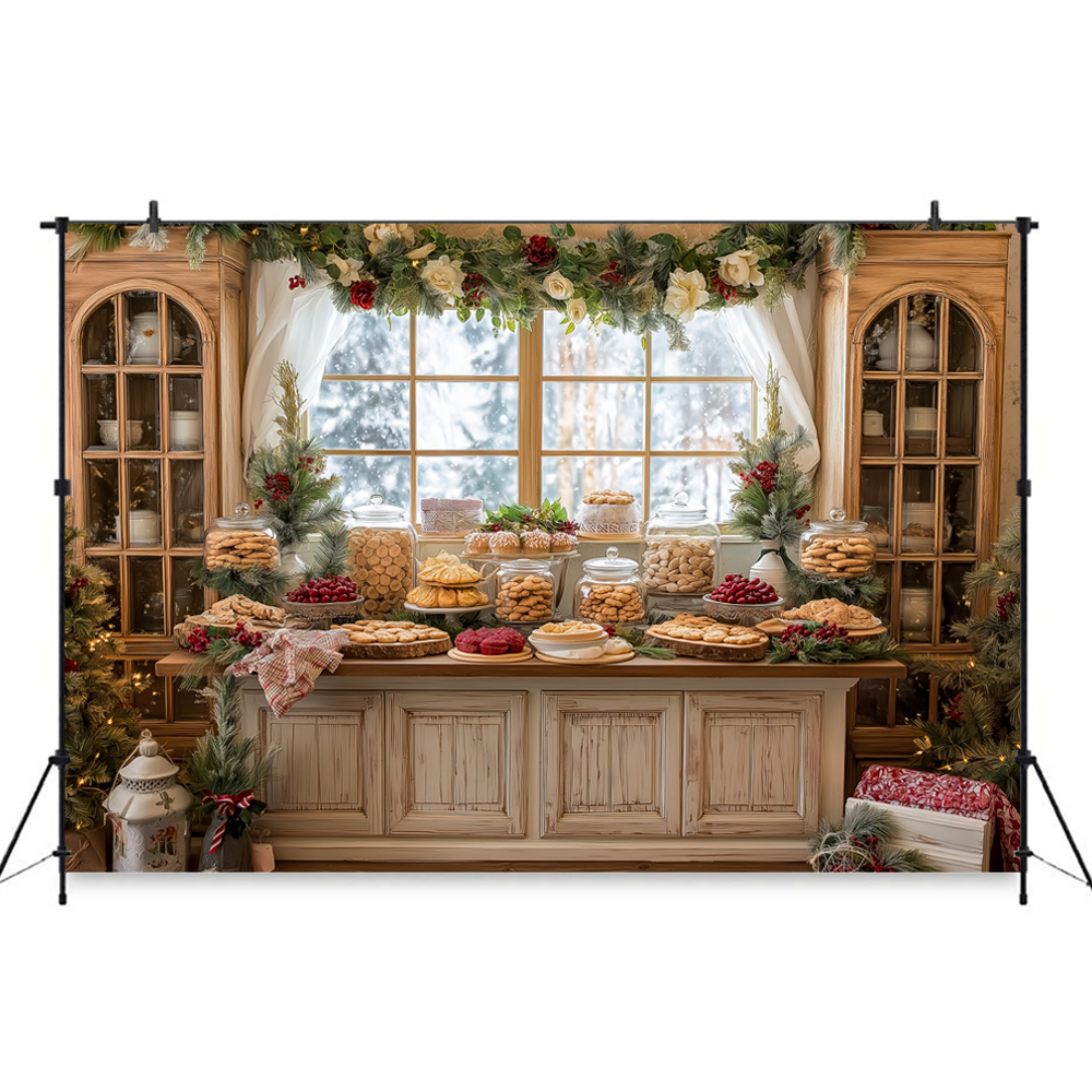 Christmas-Themed Dessert Table - Dessert Table Backdrop บทวิจารณ์และราคา