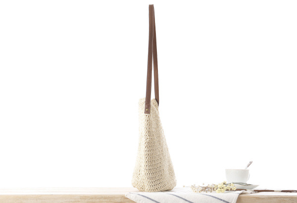 Straw Shoulder Woven Beach Sol - Paper Straw Color บทวิจารณ์และราคา