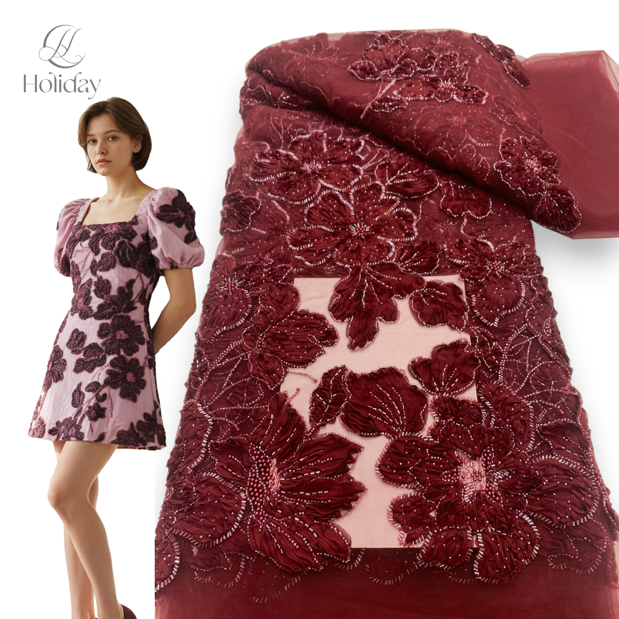 African Chiffon Tulle Lace Fab - Glitter Tablecloth บทวิจารณ์และราคา