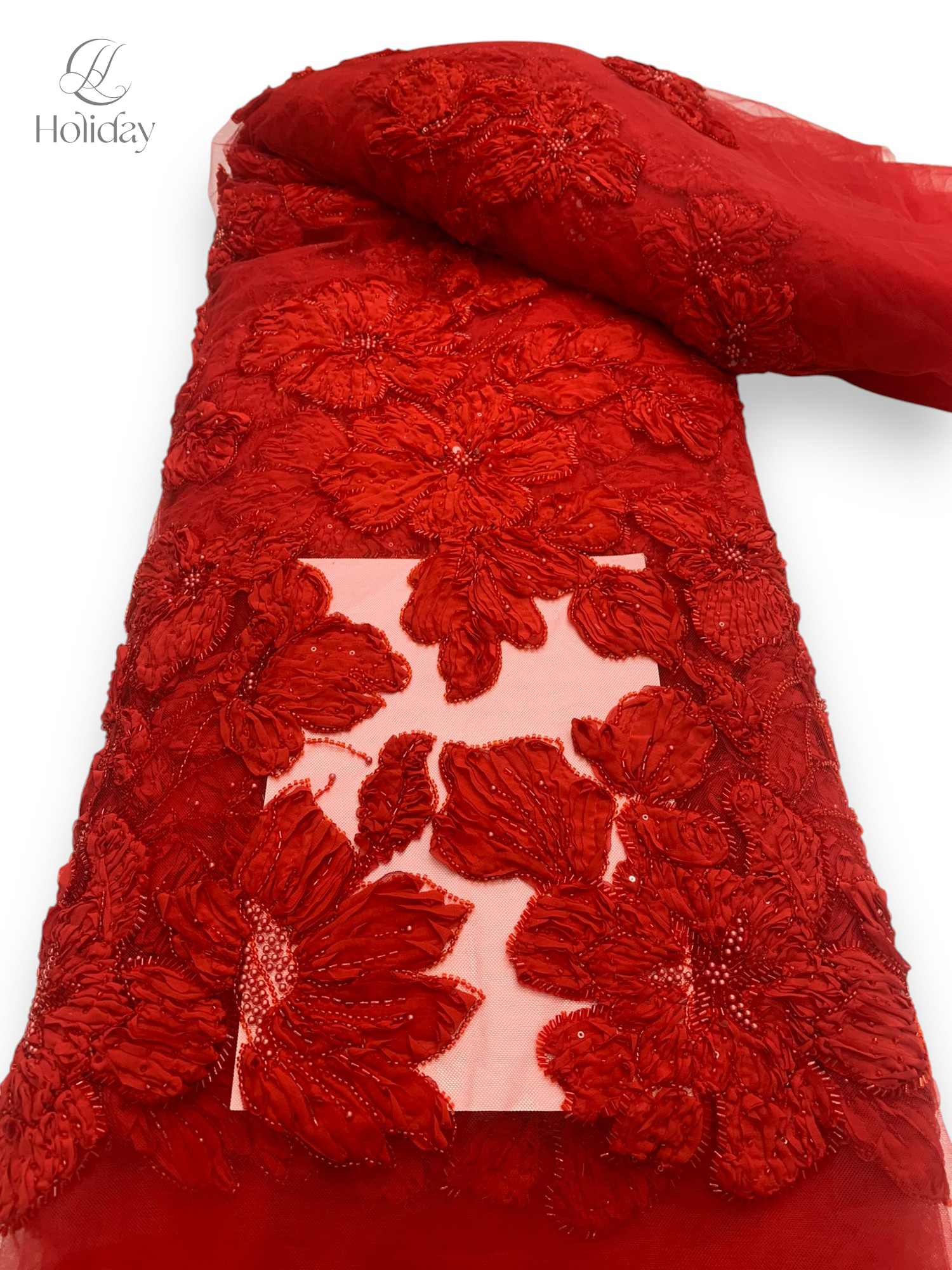 African Chiffon Tulle Lace Fab - Glitter Tablecloth บทวิจารณ์และราคา