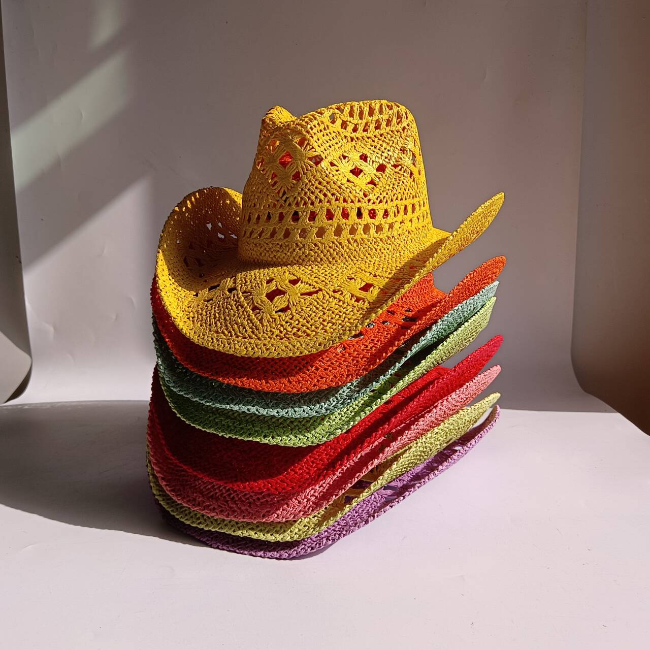 Cowboy Straw Hat new color Han - Paper Straw Color บทวิจารณ์และราคา