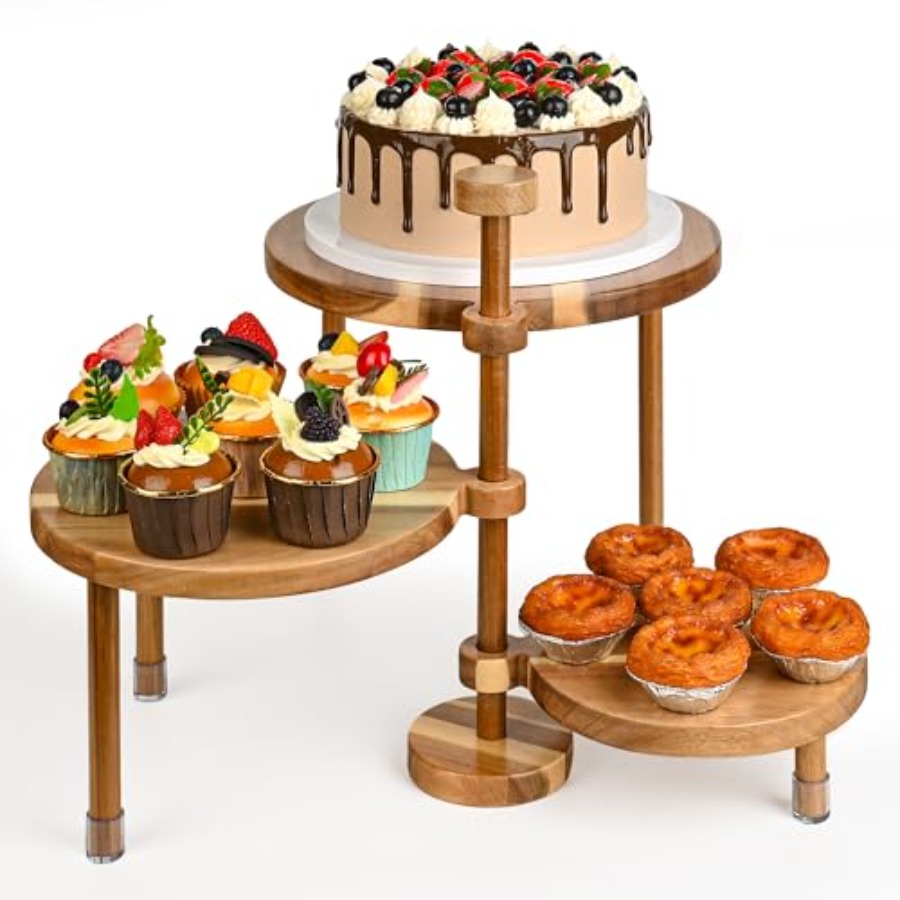 3 Tier Round Cupcake Stand 360 - Cupcake Stand Tier บทวิจารณ์และราคา