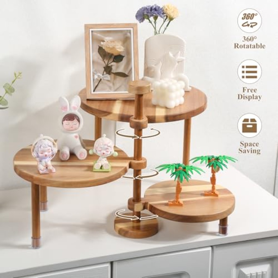 3 Tier Round Cupcake Stand 360 - Cupcake Stand Tier บทวิจารณ์และราคา