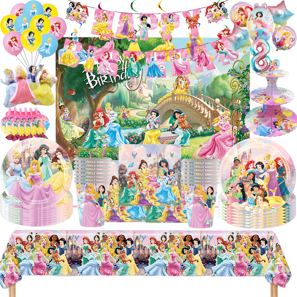 Princess Birthday Party Pink P - Table Cloth Disposable บทวิจารณ์และราคา