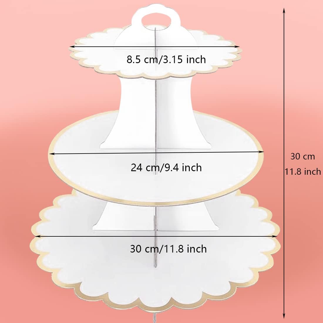 Cardboard Cake Stand 3 Tier, D - Cupcake Stand Tier บทวิจารณ์และราคา