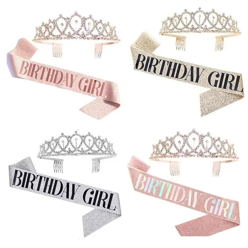 2Pcs/Set New Glitter Birthday  - Birthday Sash Glitter บทวิจารณ์และราคา