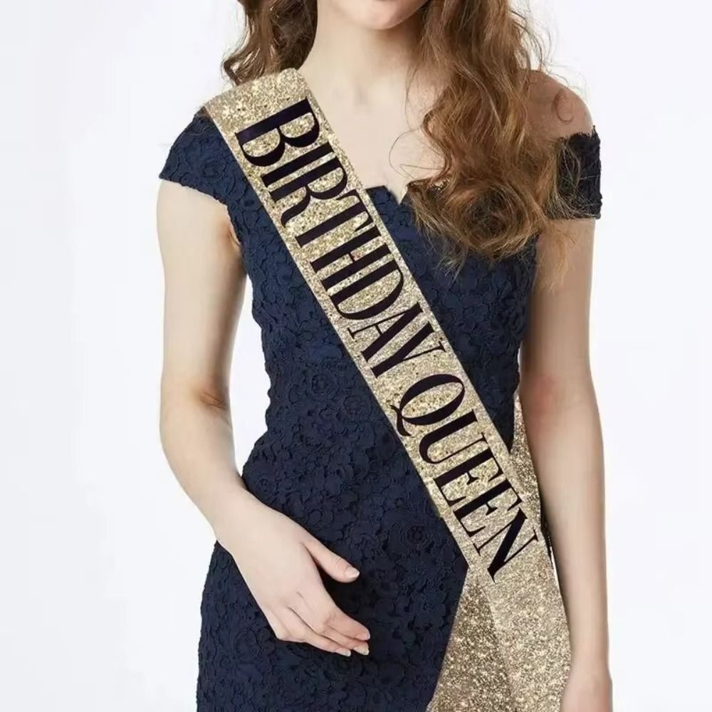 2Pcs/Set New Glitter Birthday  - Birthday Sash Glitter บทวิจารณ์และราคา