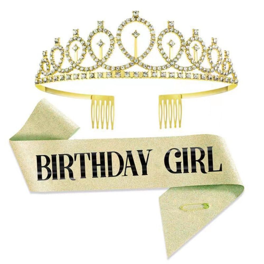 2Pcs/Set New Glitter Birthday  - Birthday Sash Glitter บทวิจารณ์และราคา