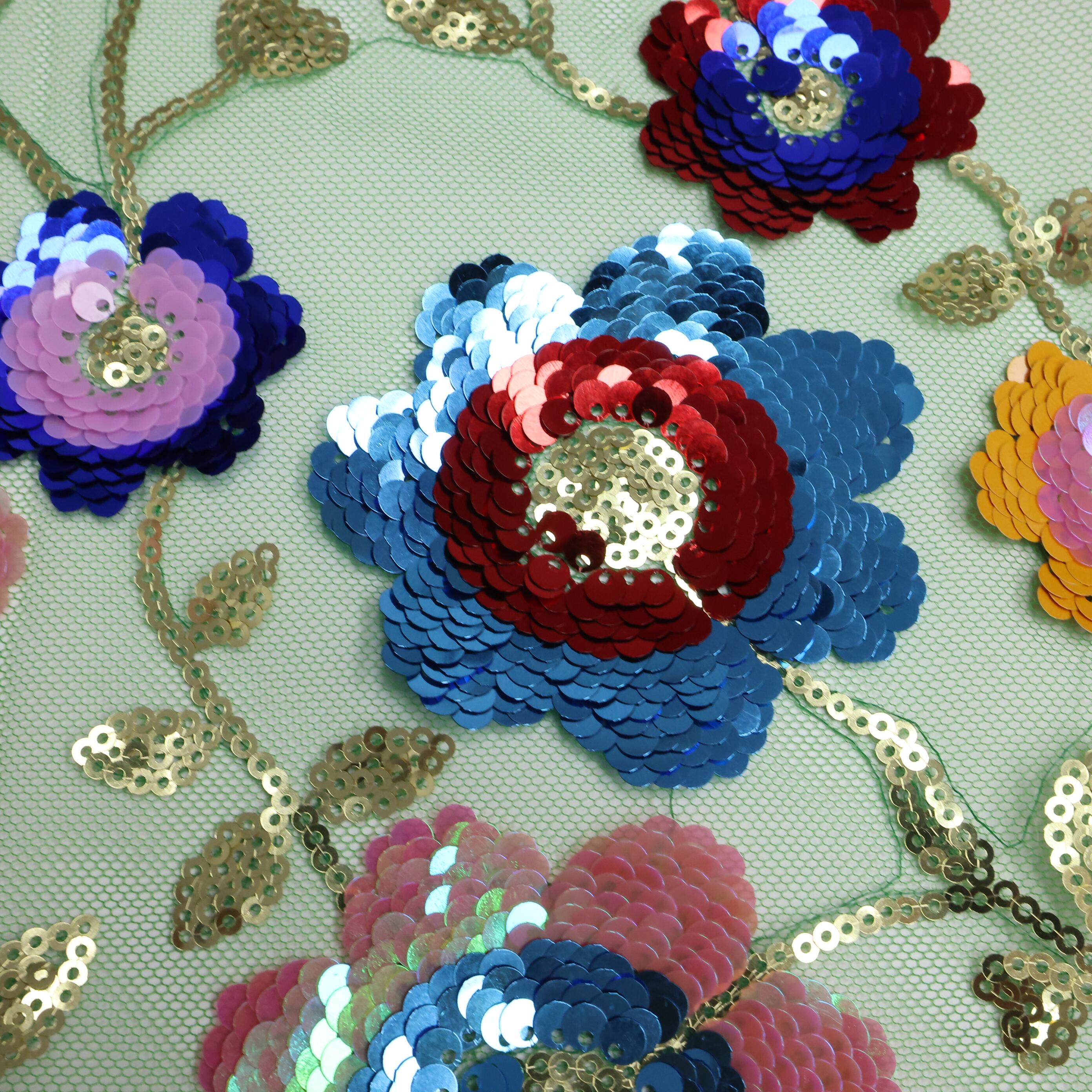 Mesh African Lace Fabric 2025  - Glitter Tablecloth บทวิจารณ์และราคา