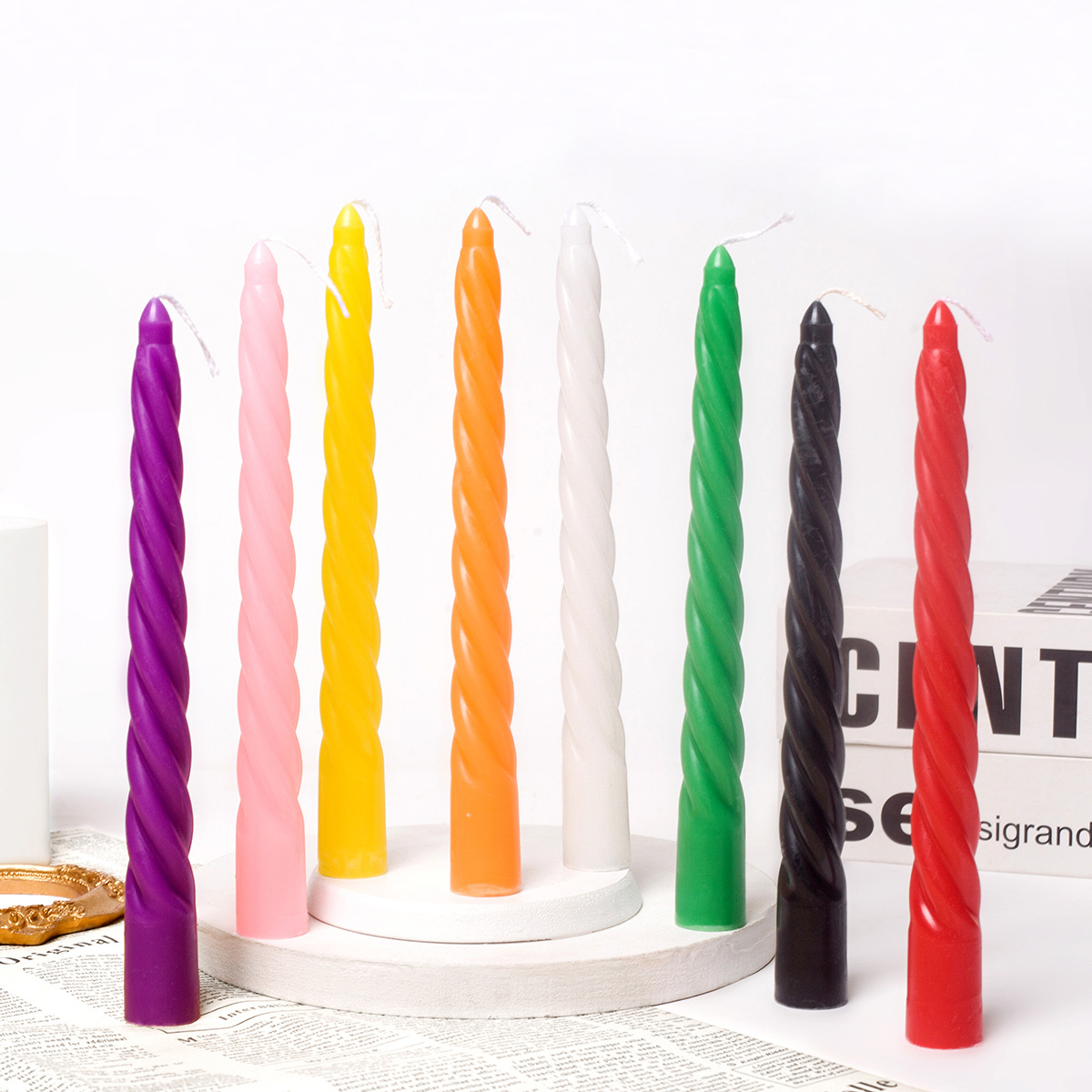 4pcs 20cm Plain Twisted Ribbed - Centerpiece Stick บทวิจารณ์และราคา