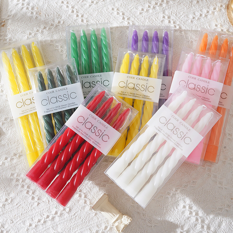 4pcs 20cm Plain Twisted Ribbed - Centerpiece Stick บทวิจารณ์และราคา