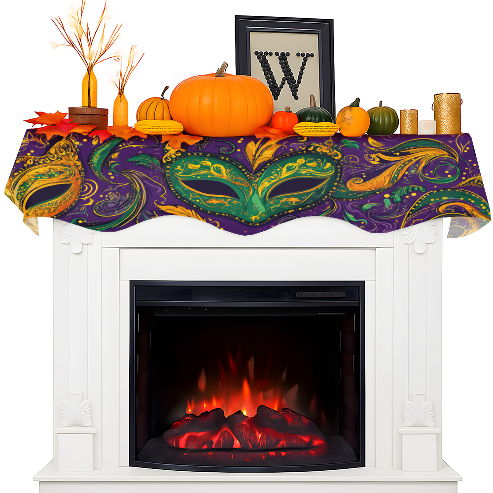 1Pc Carnival Mask Fireplace Sc - Party Banner Gold บทวิจารณ์และราคา