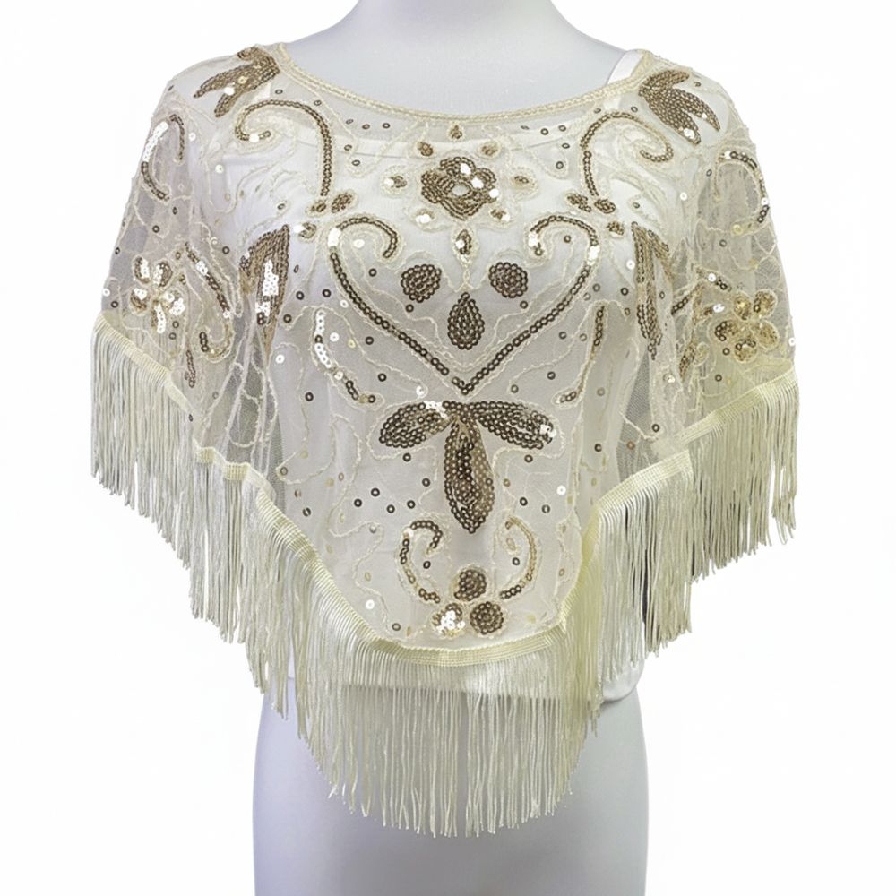 Fashion Sequin Bead Women Tull - Glitter Tablecloth บทวิจารณ์และราคา