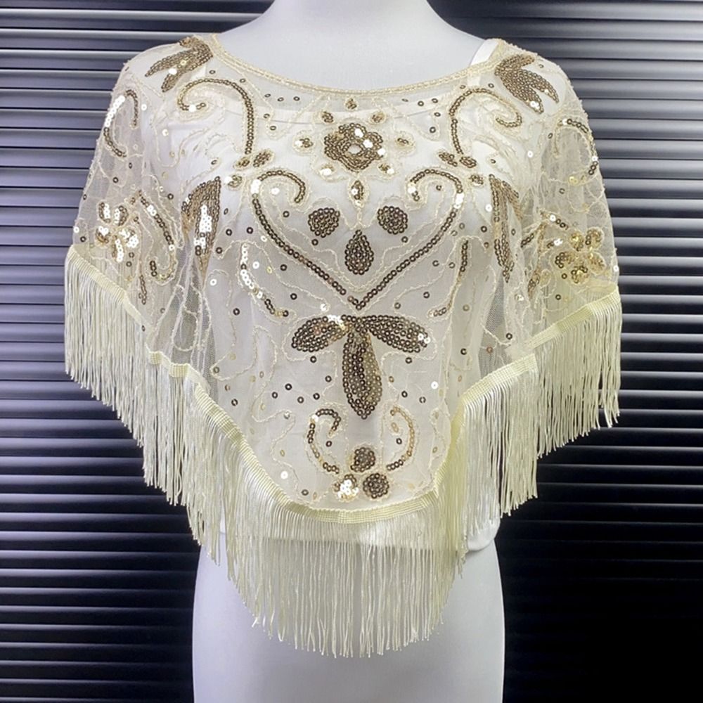 Fashion Sequin Bead Women Tull - Glitter Tablecloth บทวิจารณ์และราคา