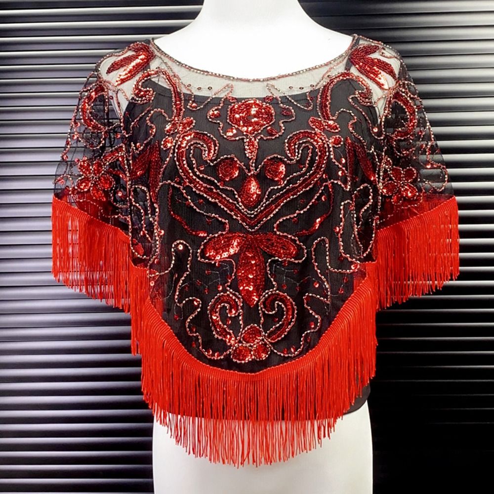 Fashion Sequin Bead Women Tull - Glitter Tablecloth บทวิจารณ์และราคา