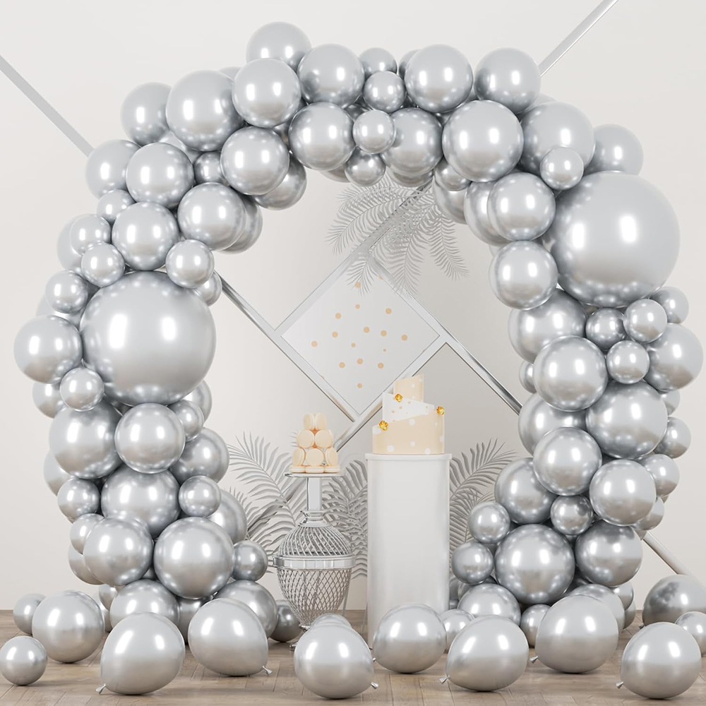 68Pcs Metallic Silver Balloons - Balloon Arch Kit บทวิจารณ์และราคา