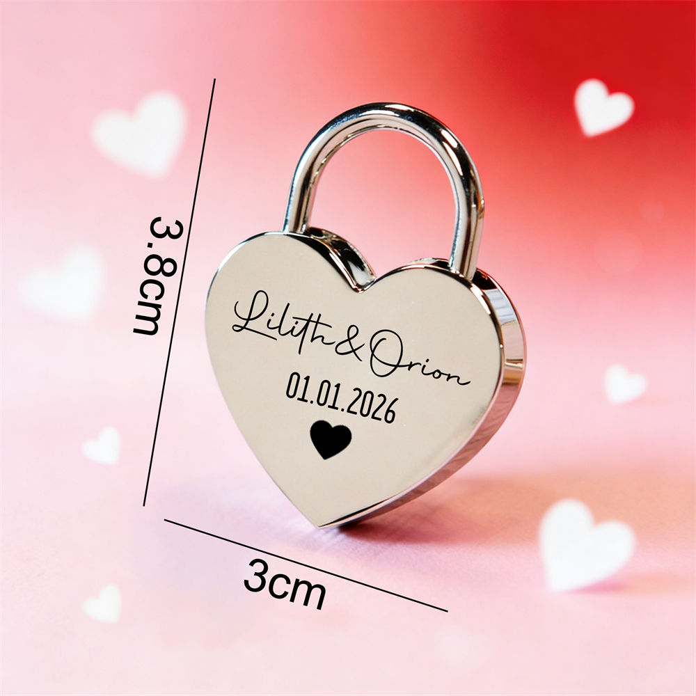 Custom Name Heart-Shaped Padlo - Eve Party บทวิจารณ์และราคา