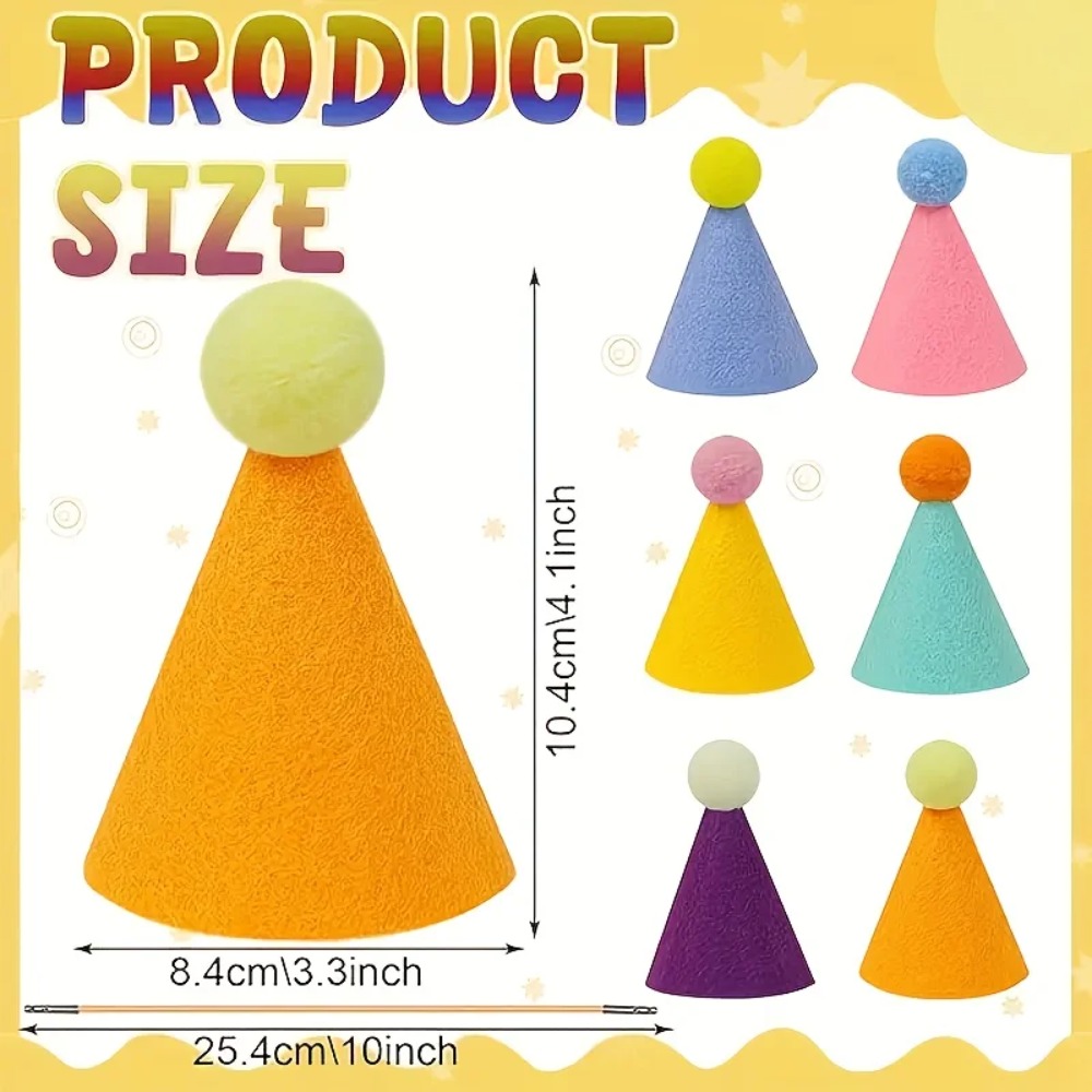 6 pcs Mini Party Hats: Lightwe - Party Hat Cone บทวิจารณ์และราคา