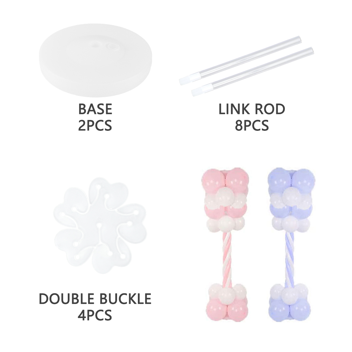 2Sets Balloon Column Stand Kit - Balloon Arch Kit บทวิจารณ์และราคา