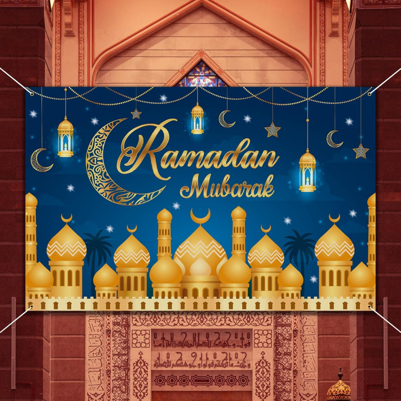 VIKAMA Ramadan Mubarak Blue Go - Party Banner Gold บทวิจารณ์และราคา