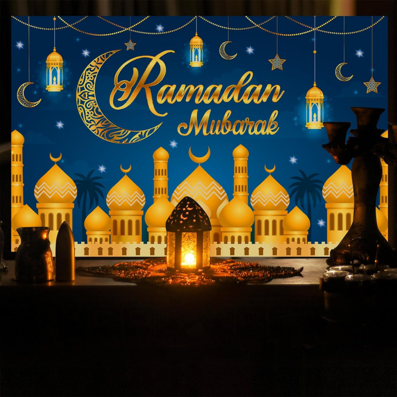 VIKAMA Ramadan Mubarak Blue Go - Party Banner Gold บทวิจารณ์และราคา